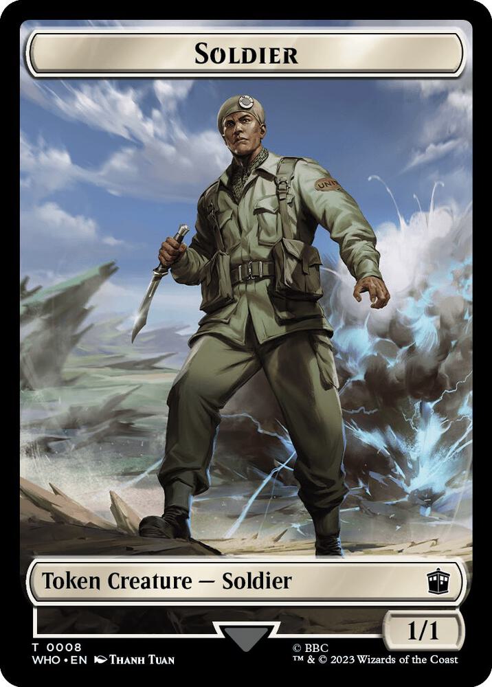 Soldier // Mutant Double-Sided Token (8 // 18) [Doctor Who]