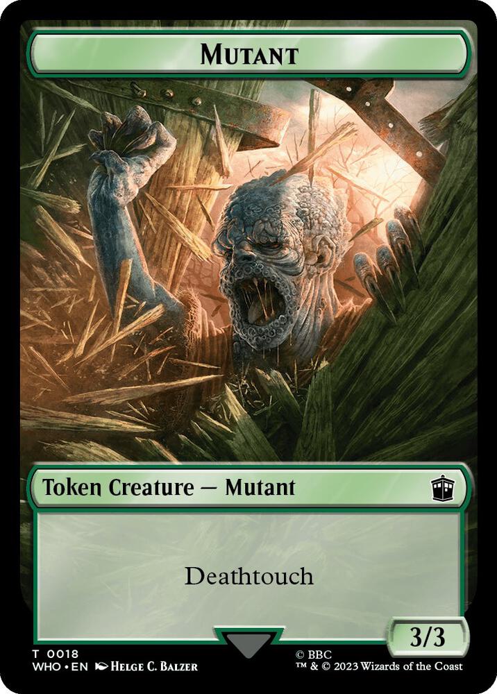 Mutant // Alien Insect Double-Sided Token (18 // 19) [Doctor Who]