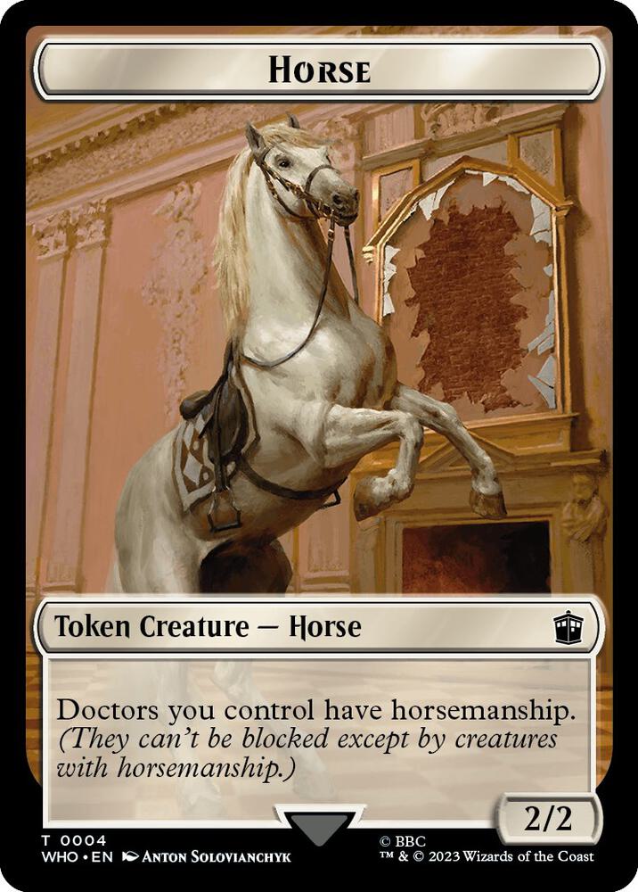 Horse // Soldier Double-Sided Token (4 // 8) [Doctor Who]