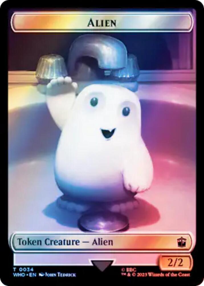 Alien // Food (0059) Double-Sided Token (Surge Foil) (34 // 59) [Doctor Who]