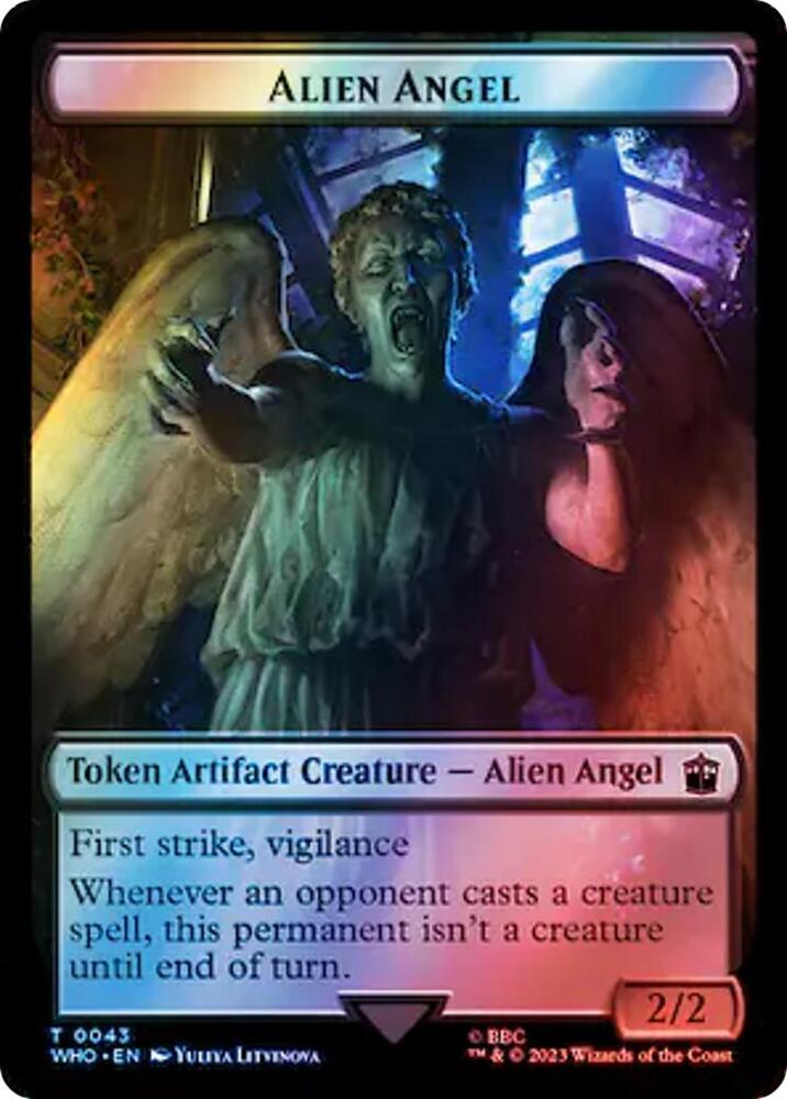 Alien Angel // Mutant Double-Sided Token (Surge Foil) (43 // 50) [Doctor Who]