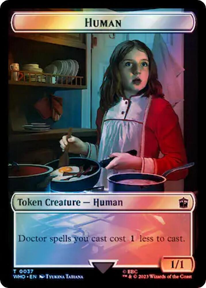 Human (0037) // Mark of the Rani Double-Sided Token (Surge Foil) (37 // 47) [Doctor Who]