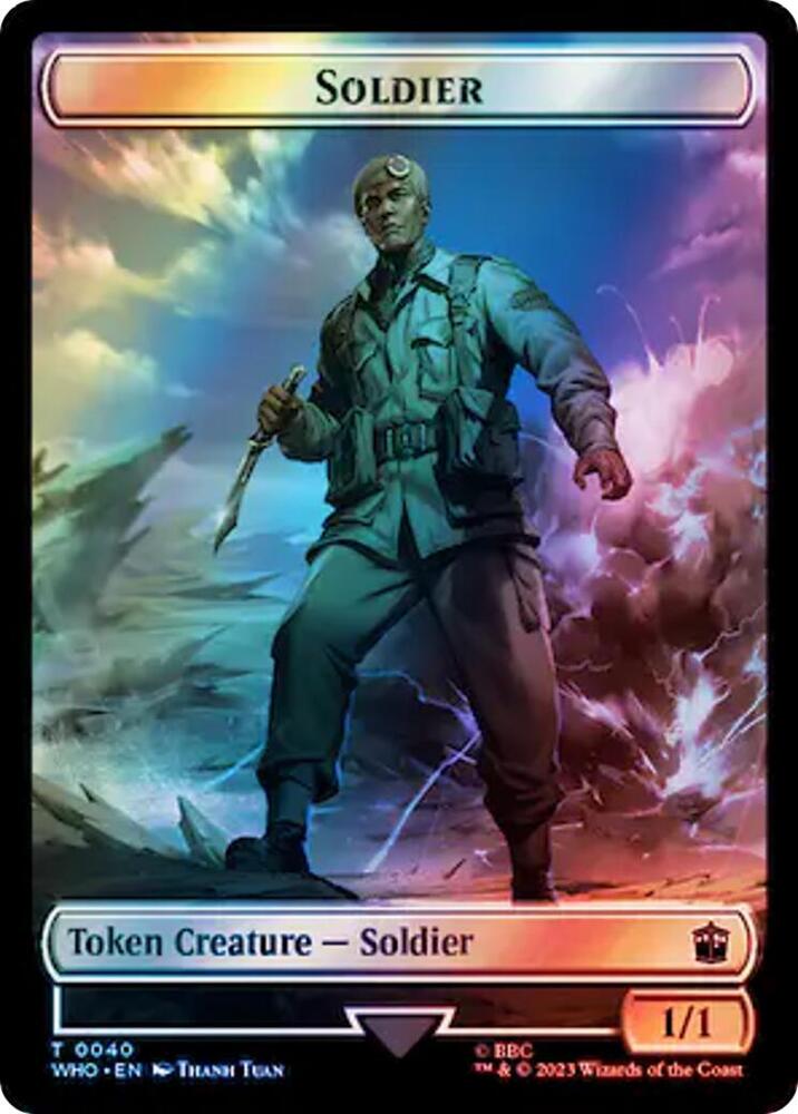 Soldier // Alien Insect Double-Sided Token (Surge Foil) (40 // 51) [Doctor Who]