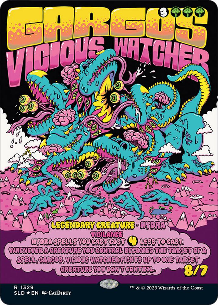 Gargos, Vicious Watcher (1329) [Secret Lair Drop] [Borderless]