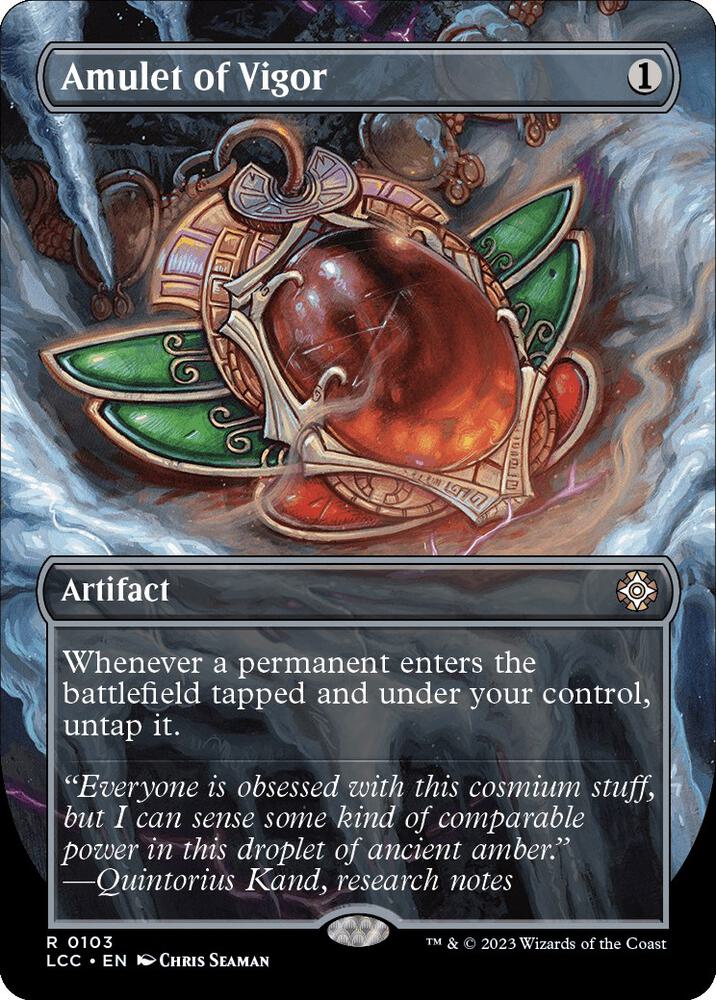 Amulet of Vigor (Borderless) (103) [The Lost Caverns of Ixalan Commander] [Borderless]