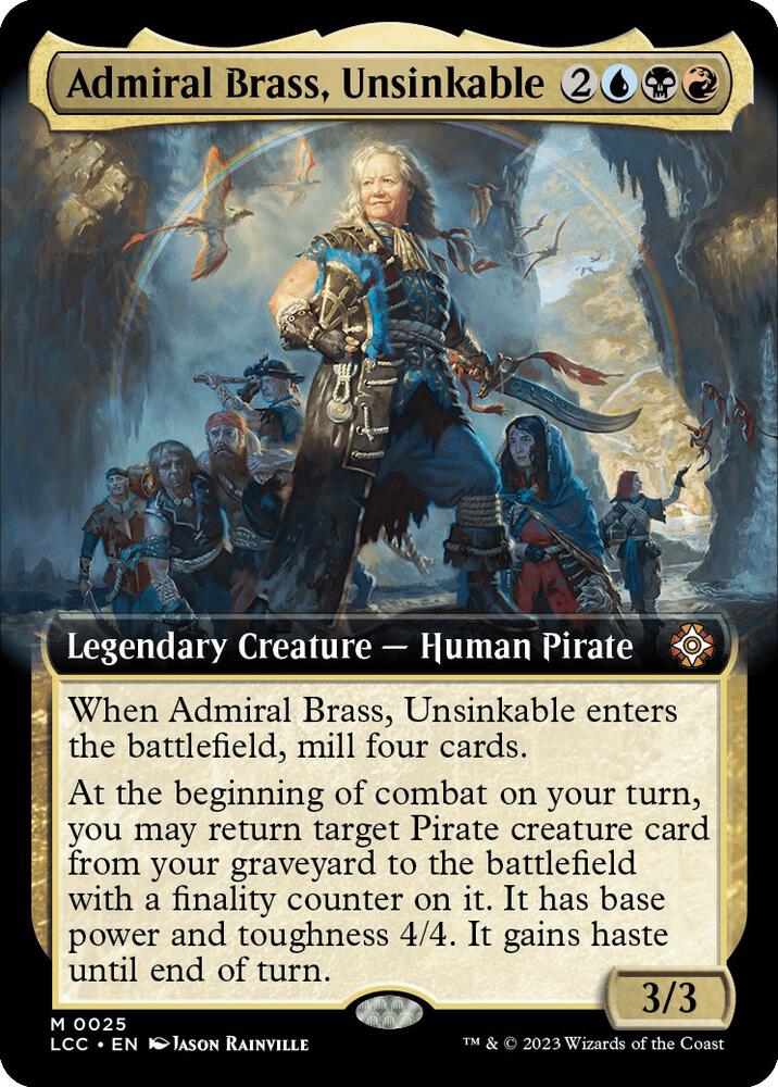 Admiral Brass, Unsinkable (Extended Art) (25) [The Lost Caverns of Ixalan Commander] [Extended Art]