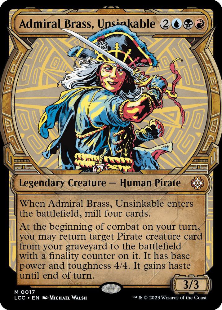 Admiral Brass, Unsinkable (Showcase) (17) [The Lost Caverns of Ixalan Commander] [Showcase]