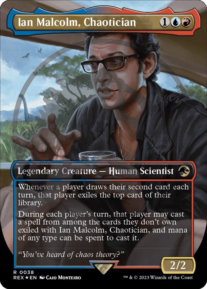 Ian Malcolm, Chaotician (Borderless) (Emblem) (38) [Jurassic World Collection] [Borderless]