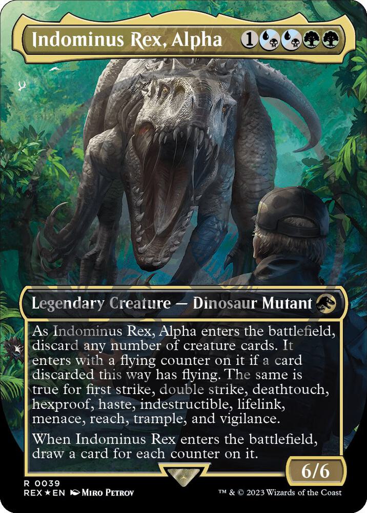 Indominus Rex, Alpha (Borderless) (Emblem) (39) [Jurassic World Collection] [Borderless]
