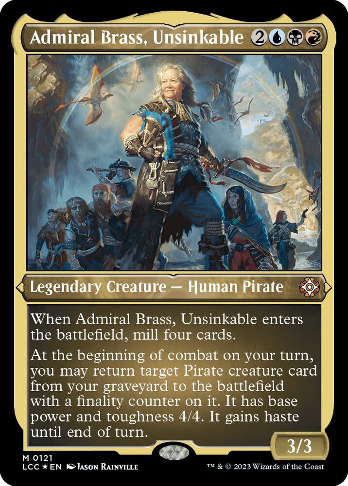 Admiral Brass, Unsinkable (Display Commander) - Thick Stock (121) [The Lost Caverns of Ixalan Commander]