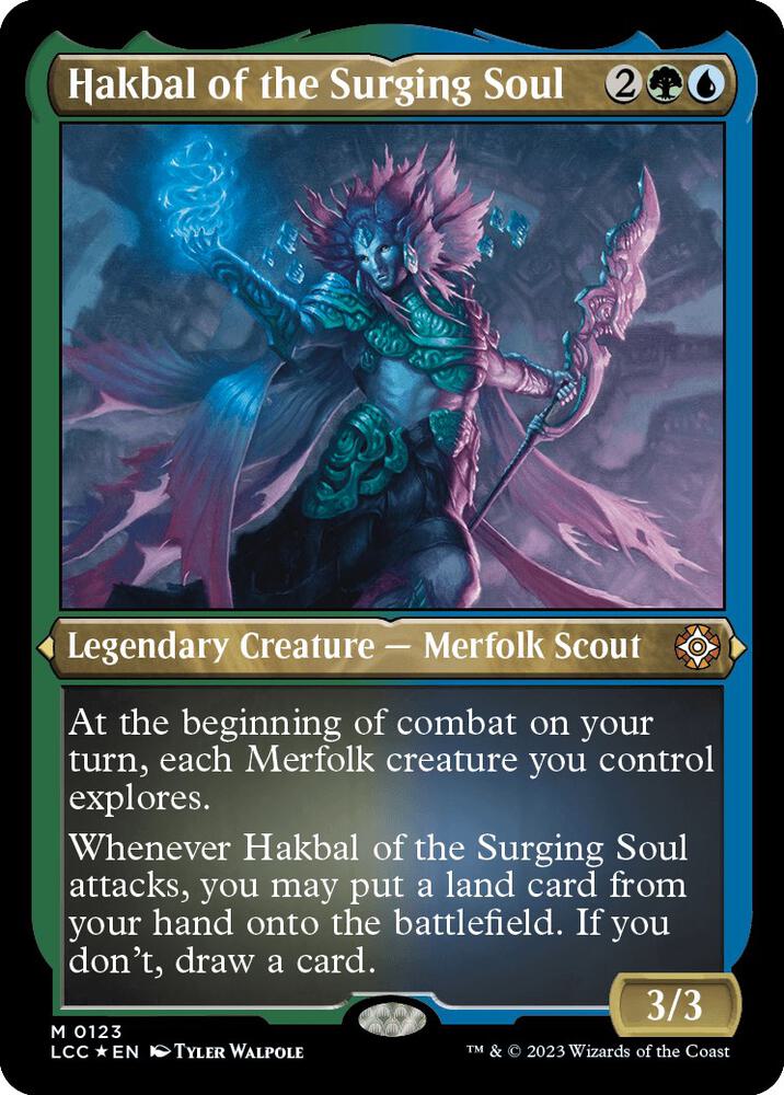 Hakbal of the Surging Soul (Display Commander) - Thick Stock (123) [The Lost Caverns of Ixalan Commander]