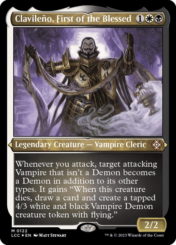 Clavileno, First of the Blessed (Display Commander) - Thick Stock (122) [The Lost Caverns of Ixalan Commander]