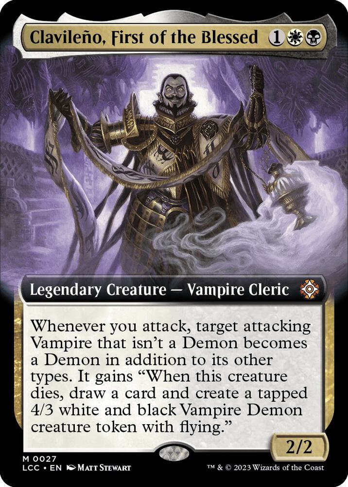 Clavileno, First of the Blessed (Extended Art) (27) [The Lost Caverns of Ixalan Commander] [Extended Art]