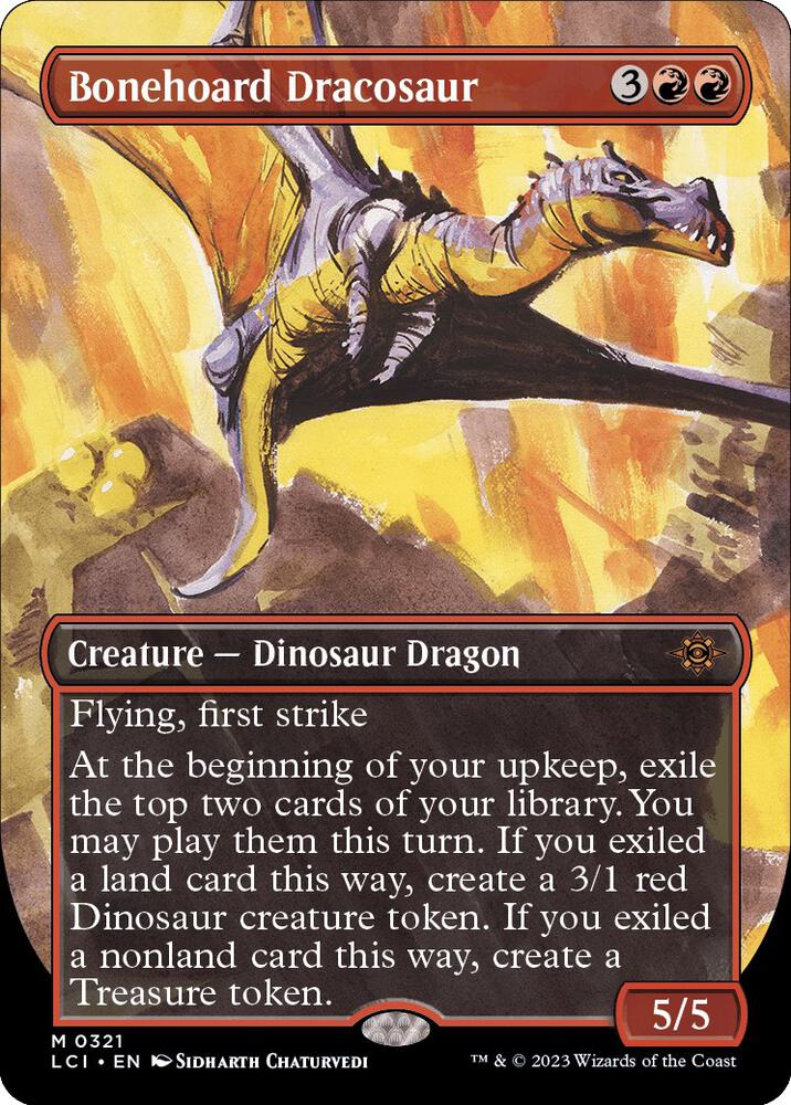 Bonehoard Dracosaur (Borderless) (321) [The Lost Caverns of Ixalan] [Borderless]