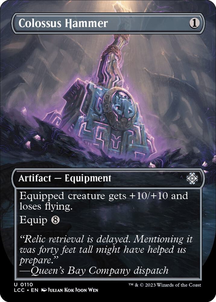 Colossus Hammer (Borderless) (110) [The Lost Caverns of Ixalan Commander] [Borderless]
