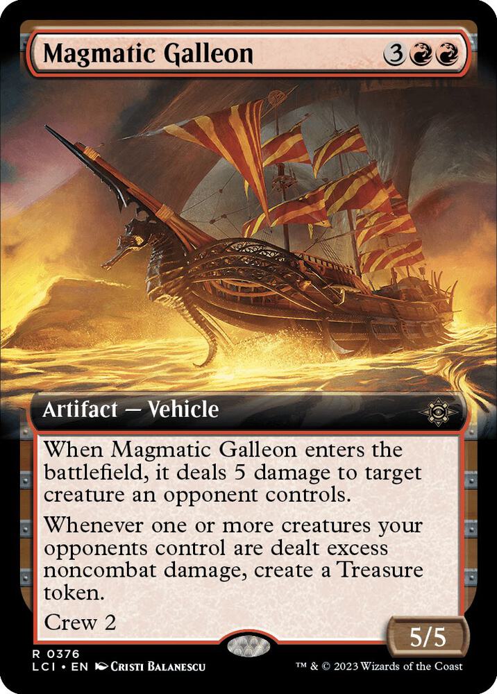 Magmatic Galleon (Extended Art) (376) [The Lost Caverns of Ixalan] [Extended Art]