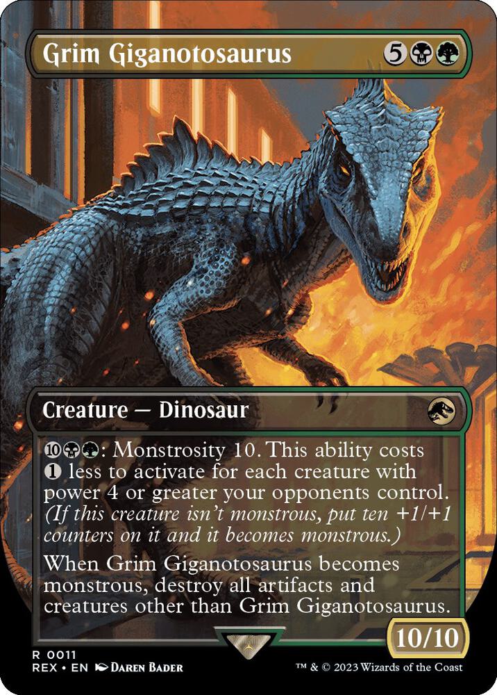 Grim Giganotosaurus (Borderless) (11) [Jurassic World Collection] [Borderless]