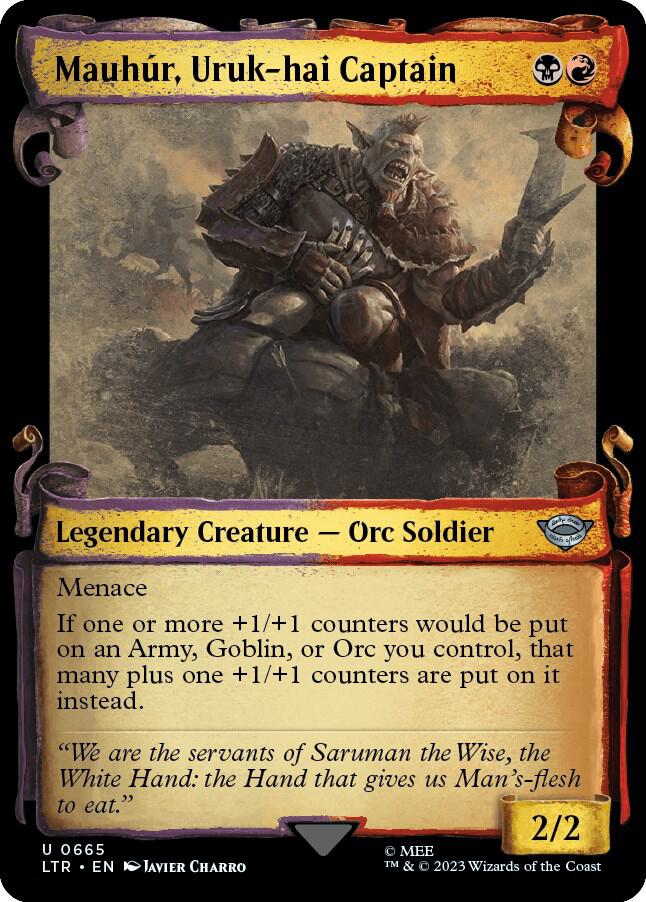 Mauhur, Uruk-hai Captain (Showcase Scrolls) (665) [The Lord of the Rings: Tales of Middle-earth] [Showcase]