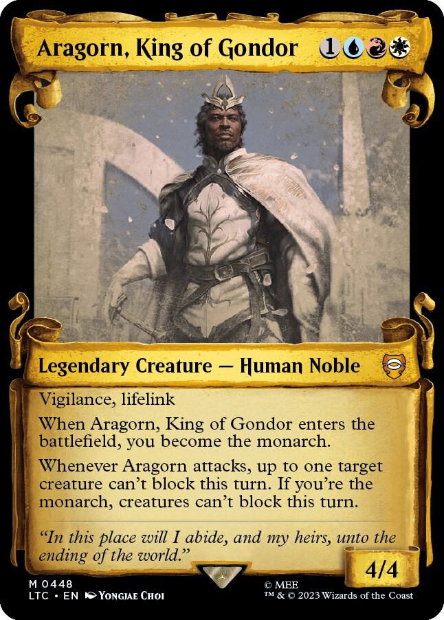 Aragorn, King of Gondor (Showcase Scrolls) (448) [Tales of Middle-earth Commander] [Showcase]