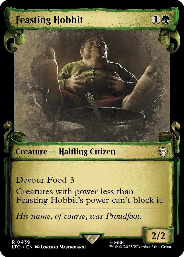 Feasting Hobbit (Showcase Scrolls) (439) [Tales of Middle-earth Commander] [Showcase]