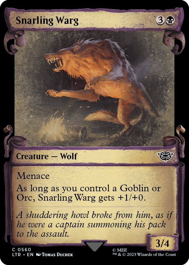 Snarling Warg (Showcase Scrolls) (560) [The Lord of the Rings: Tales of Middle-earth] [Showcase]