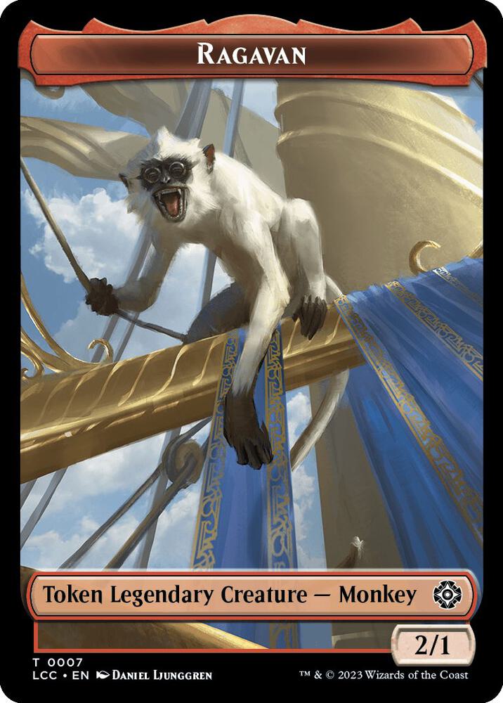 Ragavan // Treasure Double-Sided Token (7 // 18) [The Lost Caverns of Ixalan Commander]