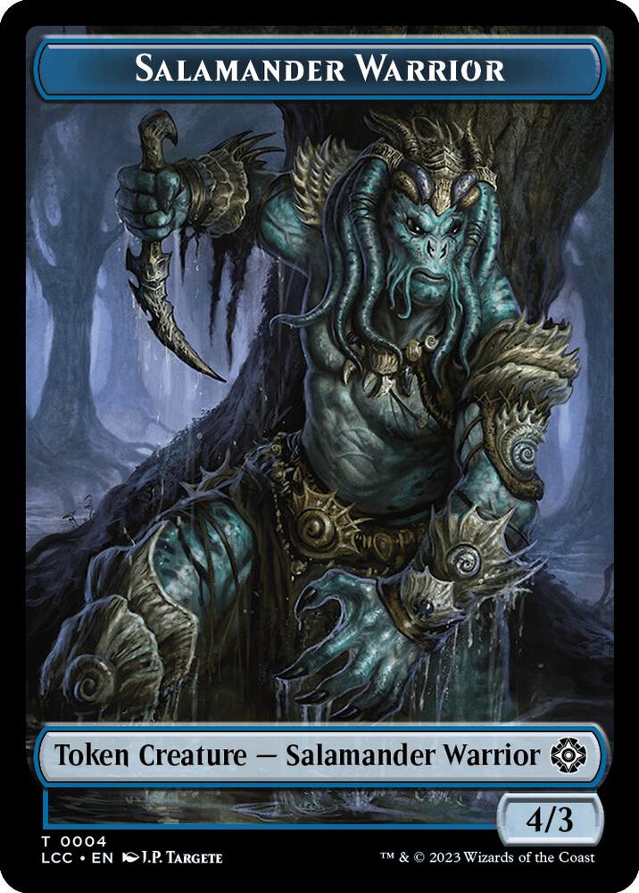 Salamander Warrior // Shapeshifter Double-Sided Token (4 // 1) [The Lost Caverns of Ixalan Commander]