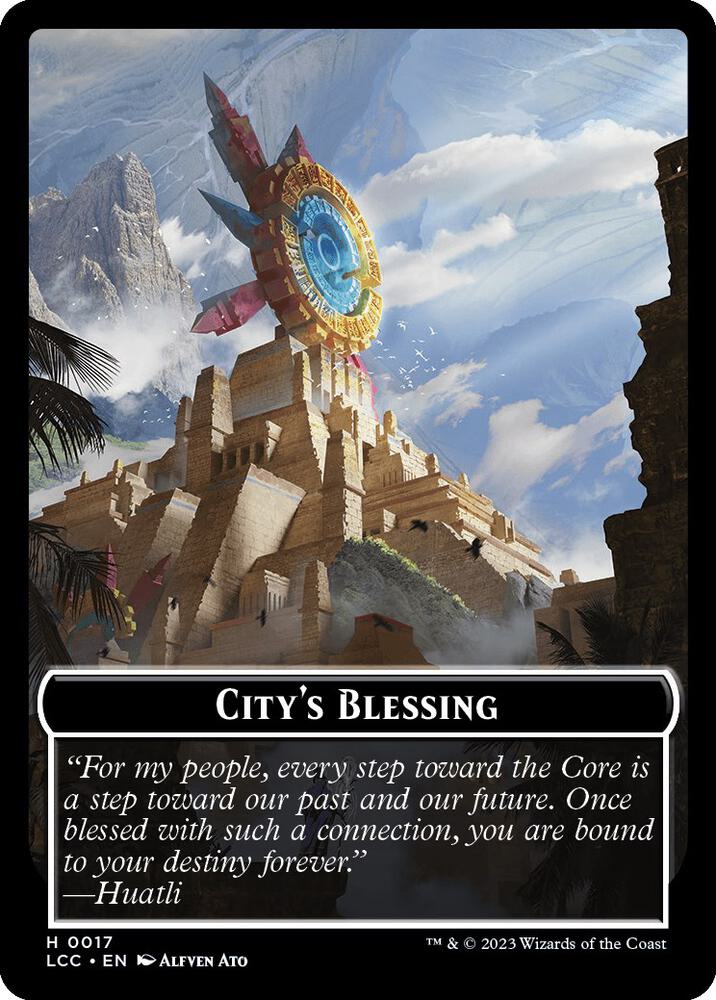 City's Blessing // Vampire (0004) Double-Sided Token (17 // 4) [The Lost Caverns of Ixalan Commander]