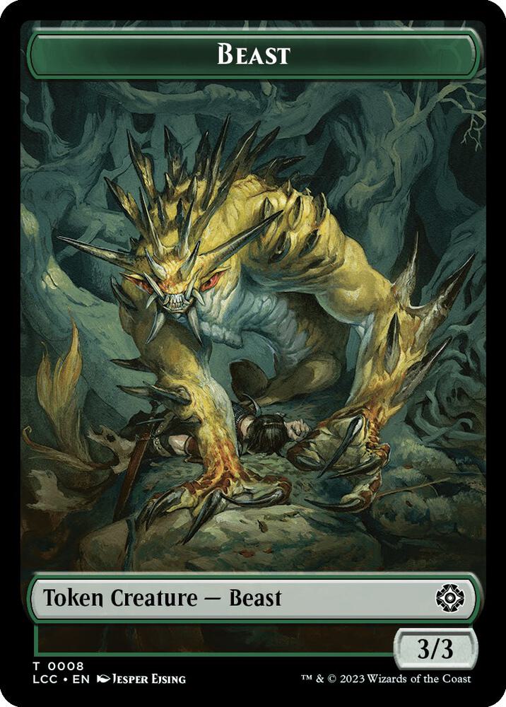 Beast // Merfolk (0003) Double-Sided Token (8 // 3) [The Lost Caverns of Ixalan Commander]
