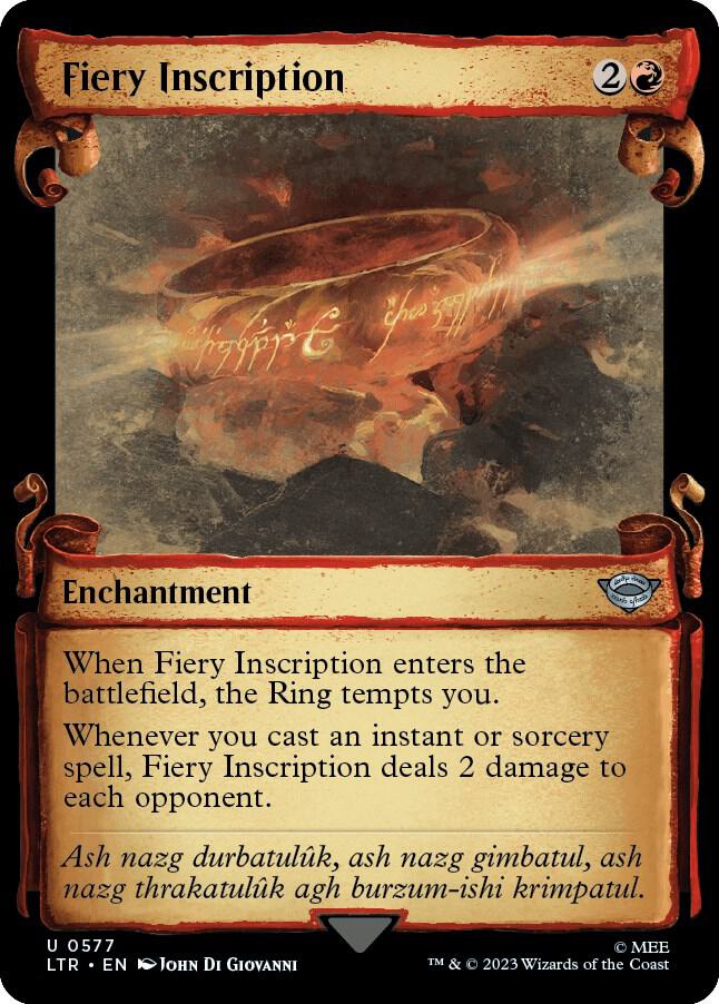 Fiery Inscription (Showcase Scrolls) (577) [The Lord of the Rings: Tales of Middle-earth] [Showcase]