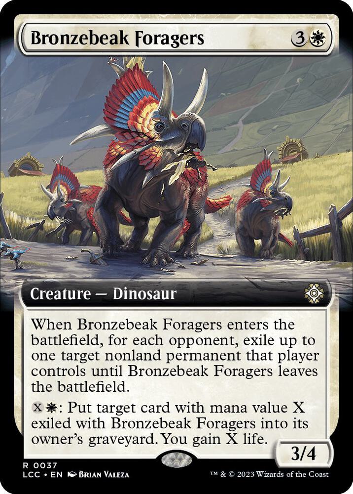 Bronzebeak Foragers (Extended Art) (37) [The Lost Caverns of Ixalan Commander] [Extended Art]