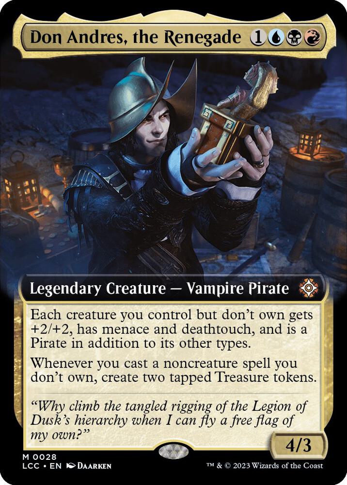 Don Andres, the Renegade (Extended Art) (28) [The Lost Caverns of Ixalan Commander] [Extended Art]