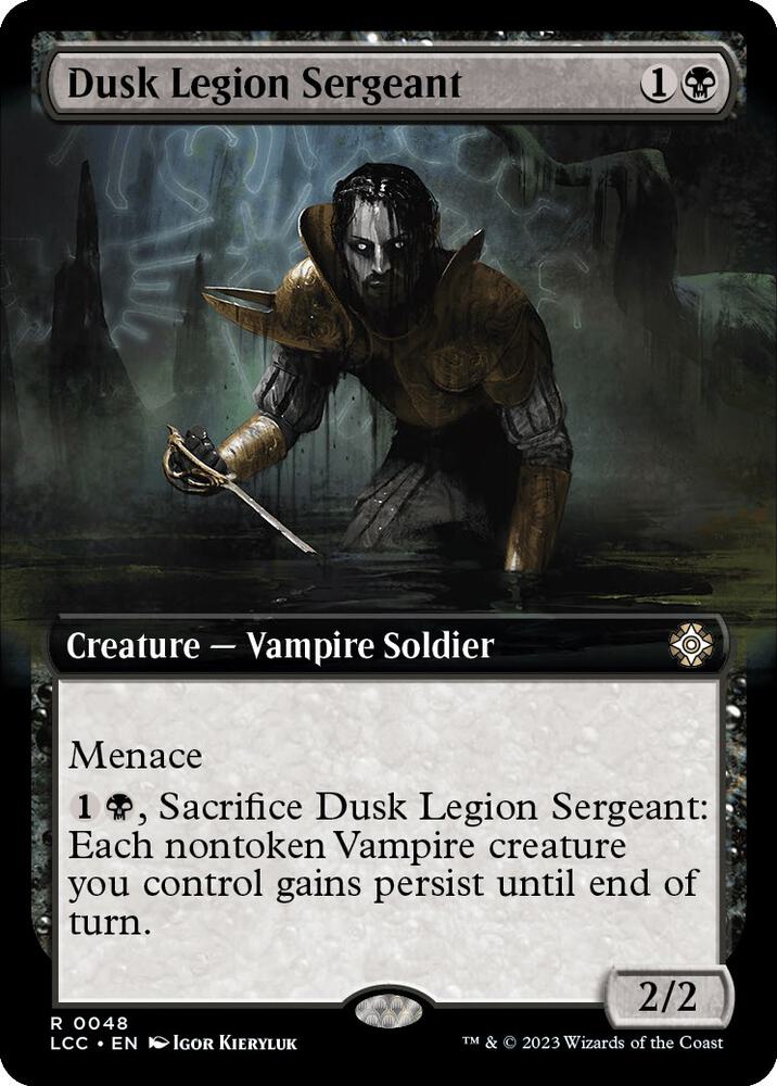 Dusk Legion Sergeant (Extended Art) (48) [The Lost Caverns of Ixalan Commander] [Extended Art]
