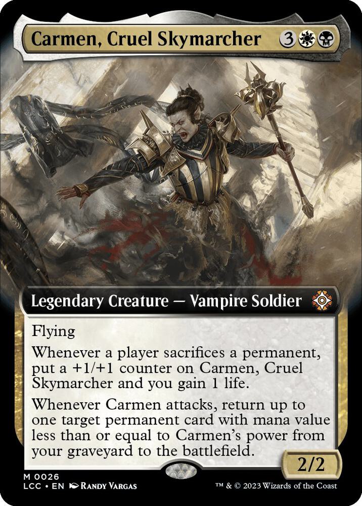 Carmen, Cruel Skymarcher (Extended Art) (26) [The Lost Caverns of Ixalan Commander] [Extended Art]