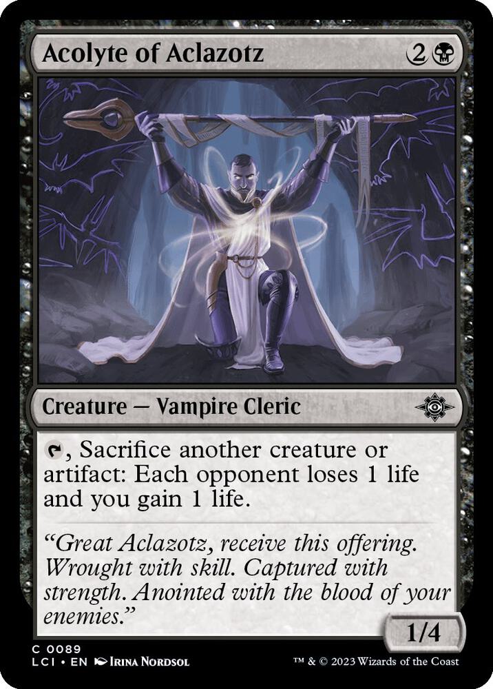 Acolyte of Aclazotz (89) [The Lost Caverns of Ixalan]