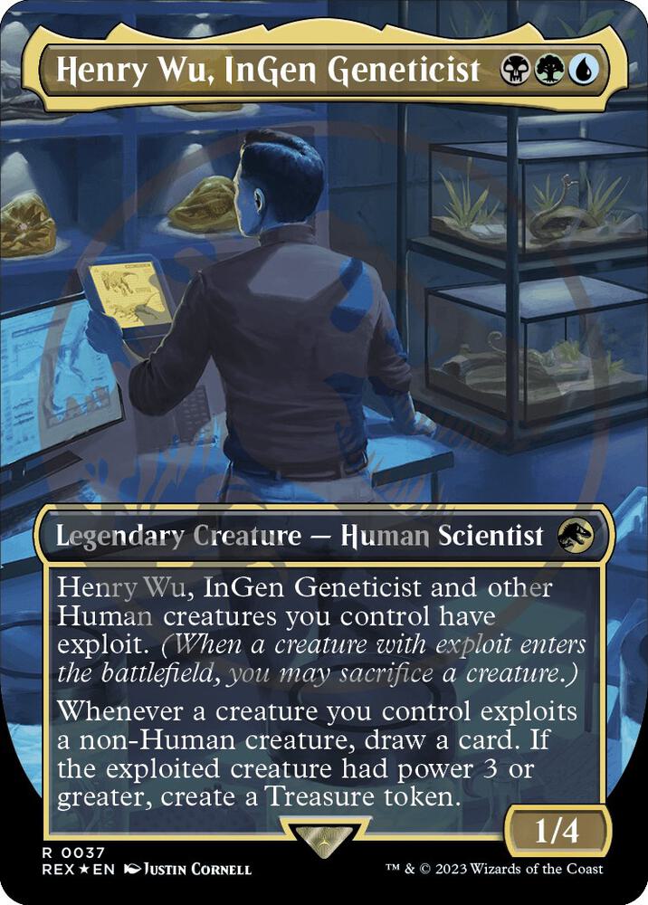 Henry Wu, InGen Geneticist (Borderless) (Emblem) (37) [Jurassic World Collection] [Borderless]