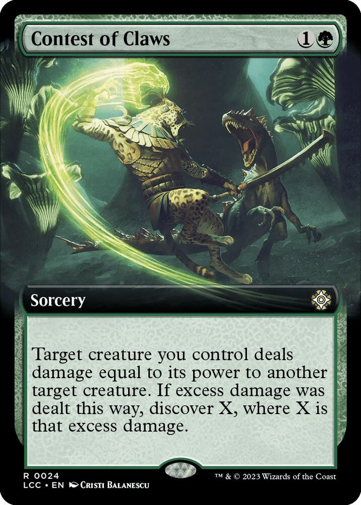 Contest of Claws (Extended Art) (24) [The Lost Caverns of Ixalan Commander] [Extended Art]