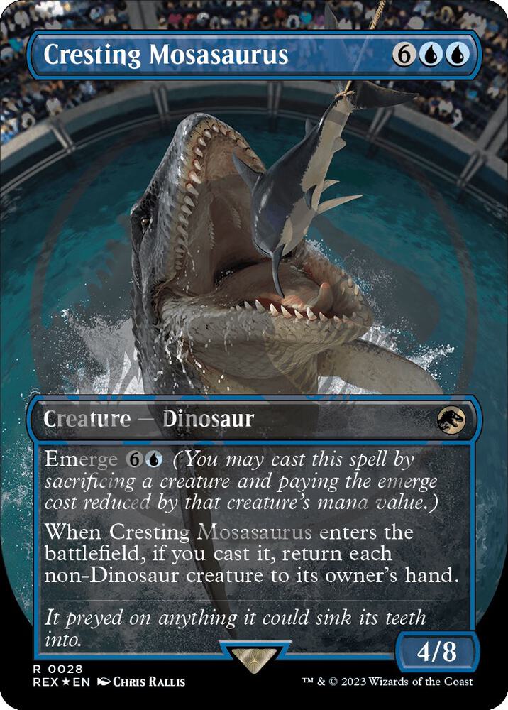 Cresting Mosasaurus (Borderless) (Emblem) (28) [Jurassic World Collection] [Borderless]