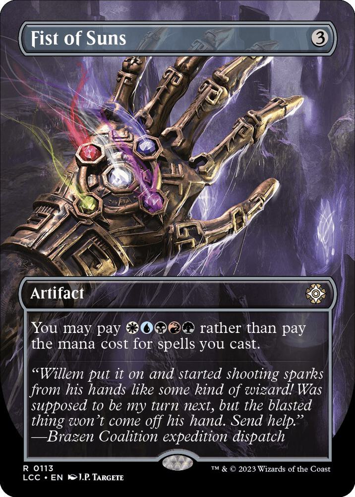 Fist of Suns (Borderless) (113) [The Lost Caverns of Ixalan Commander] [Borderless]