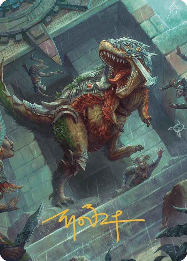 Carnage Tyrant Art Card (Gold-Stamped Signature) (66) [The Lost Caverns of Ixalan Art Series]