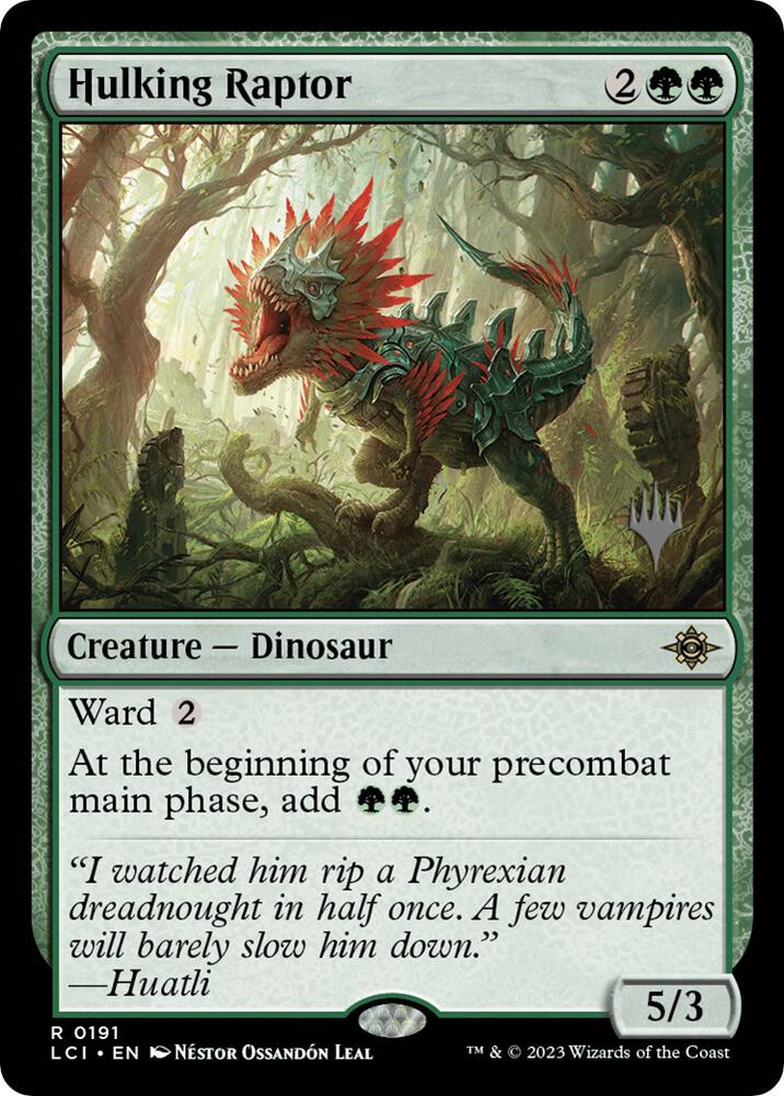 Hulking Raptor (191) [The Lost Caverns of Ixalan Promos]