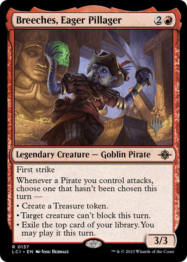 Breeches, Eager Pillager (137) [The Lost Caverns of Ixalan Promos]