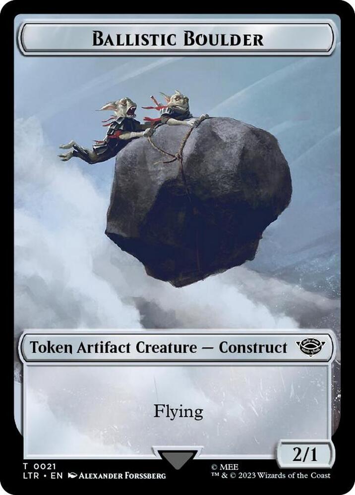 Ballistic Boulder // Food (0023) Double-Sided Token (Surge Foil) (21 // 23) [The Lord of the Rings: Tales of Middle-earth]