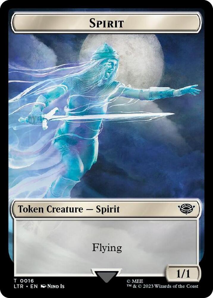Spirit // Food (0022) Double-Sided Token (Surge Foil) (16 // 22) [The Lord of the Rings: Tales of Middle-earth]