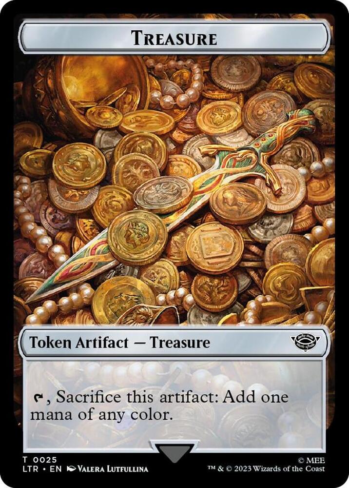 Treasure // Food (0022) Double-Sided Token (Surge Foil) (25 // 22) [The Lord of the Rings: Tales of Middle-earth]