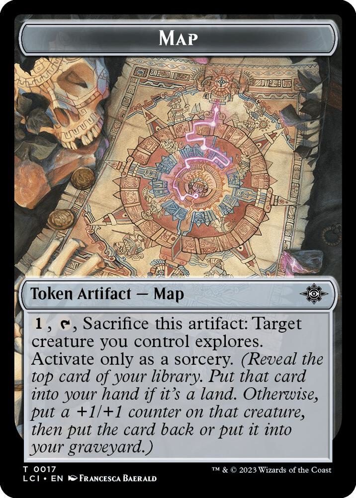 Map // Dinosaur (0009) Double-Sided Token (17 // 9) [The Lost Caverns of Ixalan]