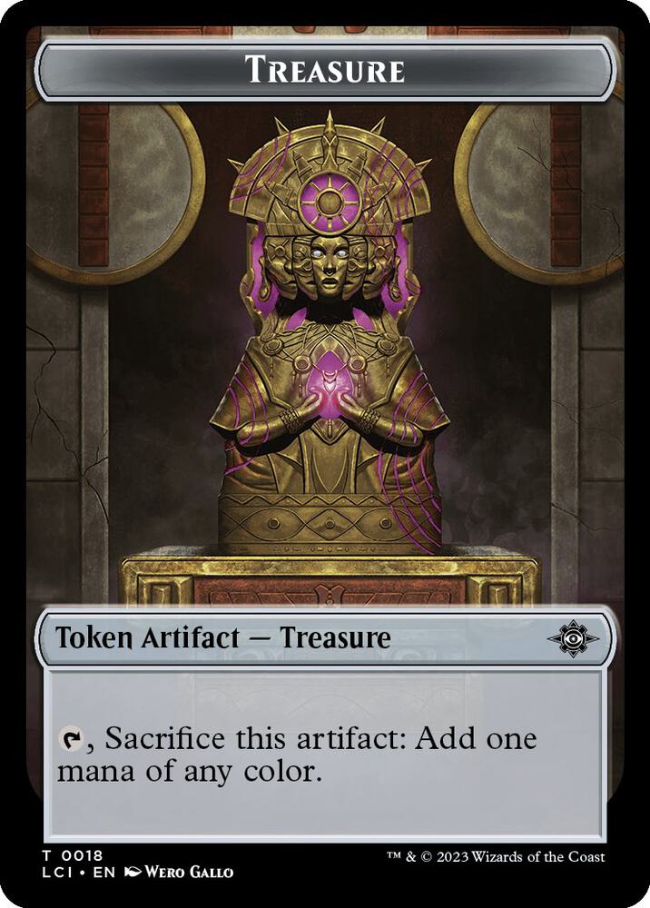 Treasure (0018) // Bat Double-Sided Token (18 // 6) [The Lost Caverns of Ixalan]