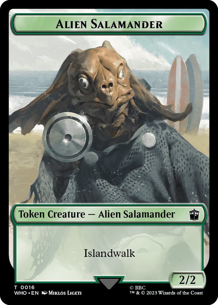 Alien Salamander // Mutant Double-Sided Token (16 // 18) [Doctor Who]