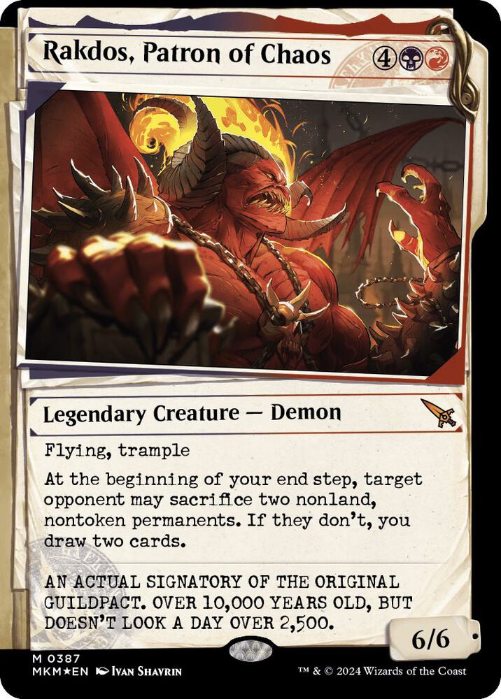 Rakdos, Patron of Chaos (Showcase) (Invisible Ink) (387) [Murders at Karlov Manor] [Showcase]