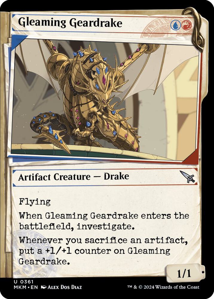 Gleaming Geardrake (Showcase) (361) [Murders at Karlov Manor] [Showcase]